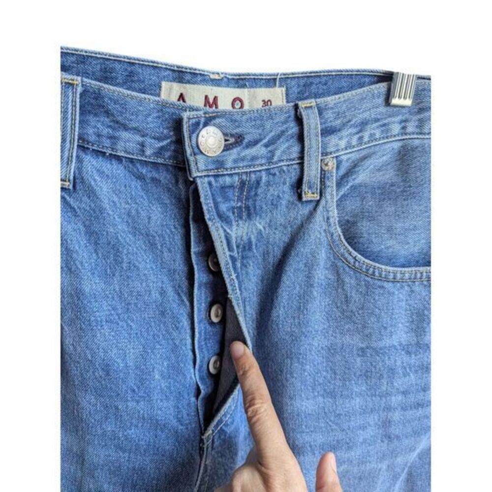 AMO Jeans size 30 Sonia Straight Leg Cuffed Taboo Wash Casual Minimalist Denim - Picture 9 of 12